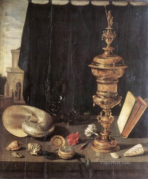 古典的な静物画 Painting - 偉大な黄金の杯のある静物画ピーテル・クラース